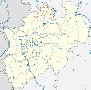 Map of Steinfurt with markings for the individual supporters