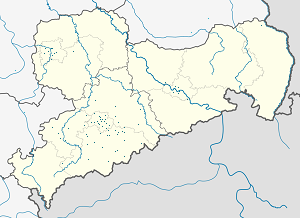 Karte von Sachsen mit Markierungen für die einzelnen Unterstützenden