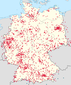 Map of Germany with markings for the individual supporters