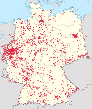 Mapa Niemcy ze znacznikami dla każdego kibica