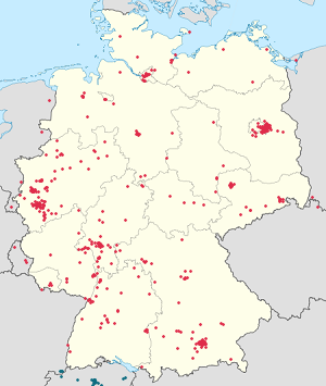 Karte von Deutschland mit Markierungen für die einzelnen Unterstützenden