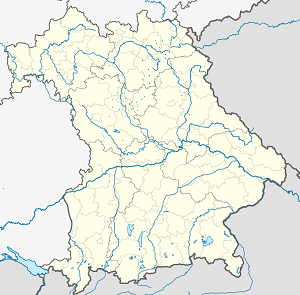 Zemljevid Landkreis Bayreuth z oznakami za vsakega navijača