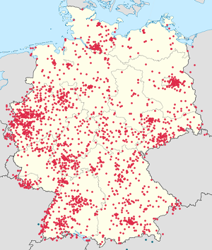 Karte von Deutschland mit Markierungen für die einzelnen Unterstützenden
