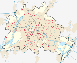Map of Berlin with markings for the individual supporters