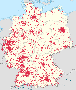 Karte von Deutschland mit Markierungen für die einzelnen Unterstützenden