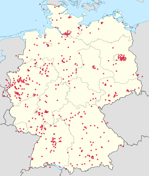 Map of Germany with markings for the individual supporters