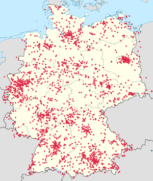 Карта Германия с тегами для каждого сторонника