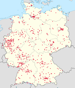 Map of Germany with markings for the individual supporters