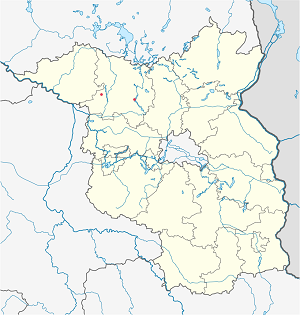 Mapa města Zemský okres Ostprignitz-Ruppin se značkami pro každého podporovatele 