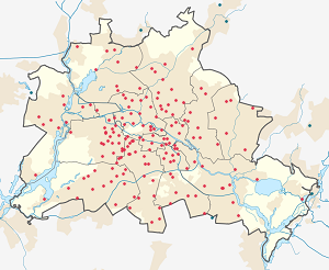 Map of Berlin with markings for the individual supporters