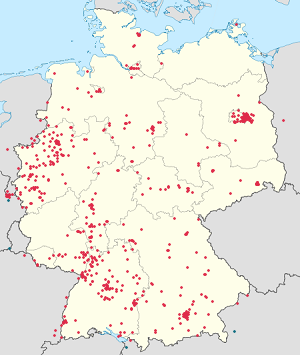 Karte von Deutschland mit Markierungen für die einzelnen Unterstützenden