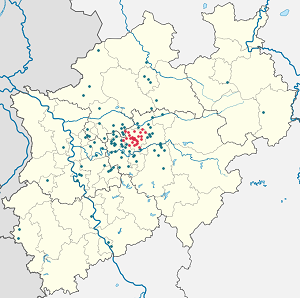 Map of Dortmund with markings for the individual supporters