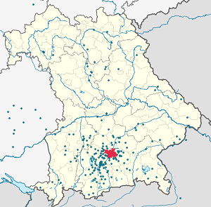 Karte von München mit Markierungen für die einzelnen Unterstützenden