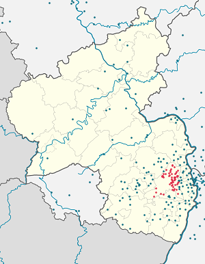 Karte von Landkreis Bad Dürkheim mit Markierungen für die einzelnen Unterstützenden