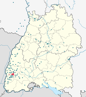 Χάρτης του Φράιμπουργκ με ετικέτες για κάθε υποστηρικτή 