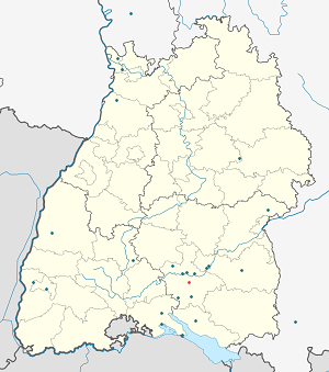 Karte von Krauchenwies mit Markierungen für die einzelnen Unterstützenden