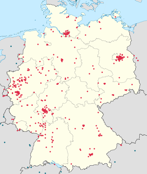 Karte von Deutschland mit Markierungen für die einzelnen Unterstützenden