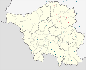 Карта на Landkreis St. Wendel с маркери за всеки поддръжник