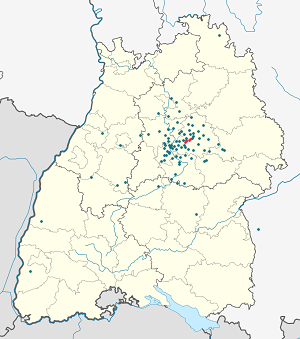 Karte von Winnenden mit Markierungen für die einzelnen Unterstützenden