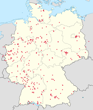 A(z) Németország térképe címkékkel minden támogató számára