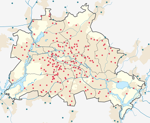 Map of Berlin with markings for the individual supporters