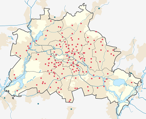 Karte von Berlin mit Markierungen für die einzelnen Unterstützenden