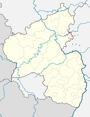 Map of Rhein-Lahn-Kreis with markings for the individual supporters