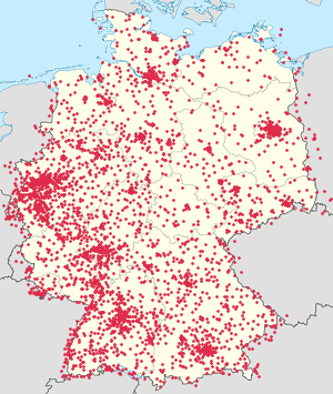 Map of Germany with markings for the individual supporters