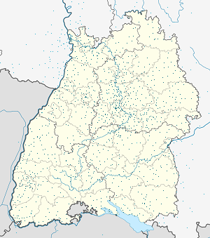 Kort over Baden-Württemberg med tags til hver supporter 