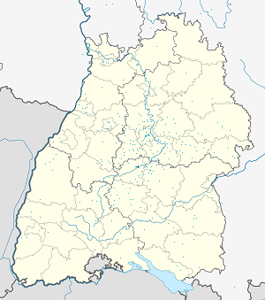 Karta över Tübingen med taggar för varje stödjare