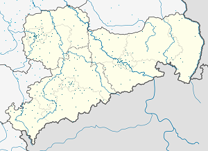 Kart over Sachsen med markører for hver supporter