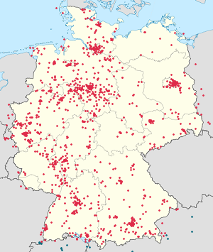 Karte von Deutschland mit Markierungen für die einzelnen Unterstützenden