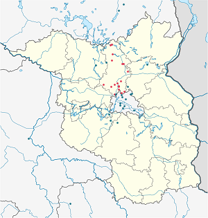 Karte von Oberhavel mit Markierungen für die einzelnen Unterstützenden