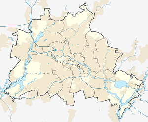 Карта на Treptow-Köpenick с маркери за всеки поддръжник