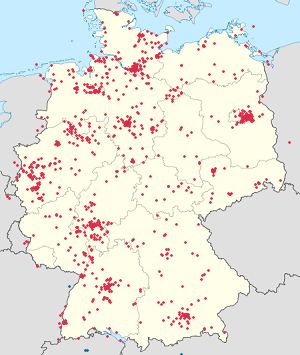 Map of Germany with markings for the individual supporters