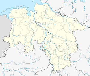 Mapa mesta Bückeburg so značkami pre jednotlivých podporovateľov