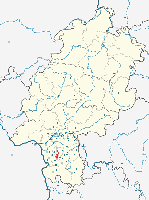 Map of Darmstadt with markings for the individual supporters