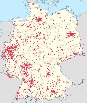 Karte von Deutschland mit Markierungen für die einzelnen Unterstützenden