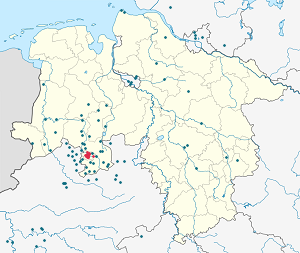 Karte von Osnabrück mit Markierungen für die einzelnen Unterstützenden