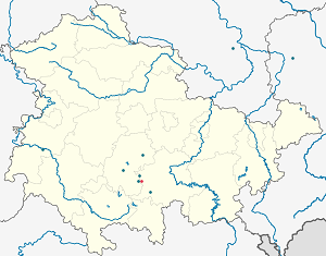 Karta över Dröbischau med taggar för varje stödjare