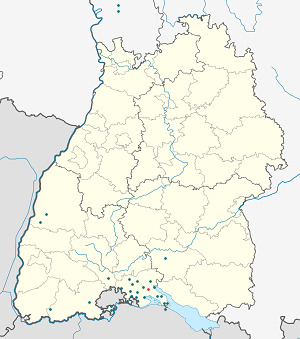 Χάρτης του Radolfzell am Bodensee με ετικέτες για κάθε υποστηρικτή 