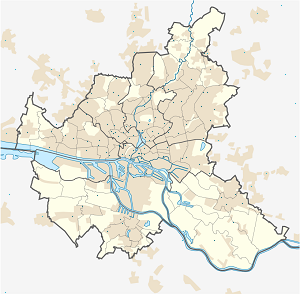 A(z) Hamburg térképe címkékkel minden támogató számára
