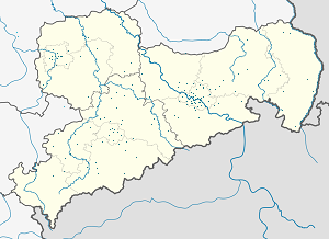 Karte von Sachsen mit Markierungen für die einzelnen Unterstützenden