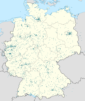 Mapa města Německo se značkami pro každého podporovatele 