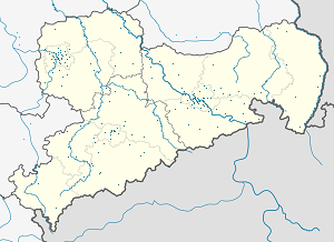 Karte von Sachsen mit Markierungen für die einzelnen Unterstützenden