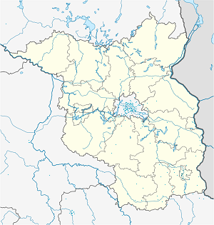 Karta mjesta Cottbus - Chóśebuz s oznakama za svakog pristalicu