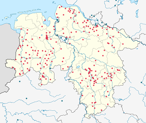 Karte von Niedersachsen mit Markierungen für die einzelnen Unterstützenden