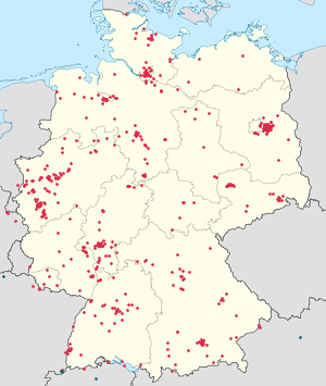 Karte von Deutschland mit Markierungen für die einzelnen Unterstützenden
