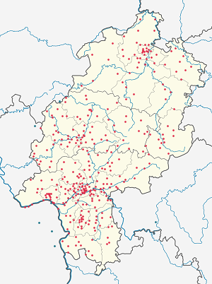 Map of Hesse with markings for the individual supporters