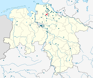 Karte von Bremervörde mit Markierungen für die einzelnen Unterstützenden